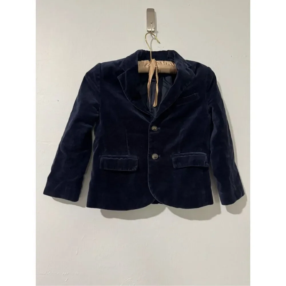 Janie and Jack blue velvet boys The velvet party blazer 6